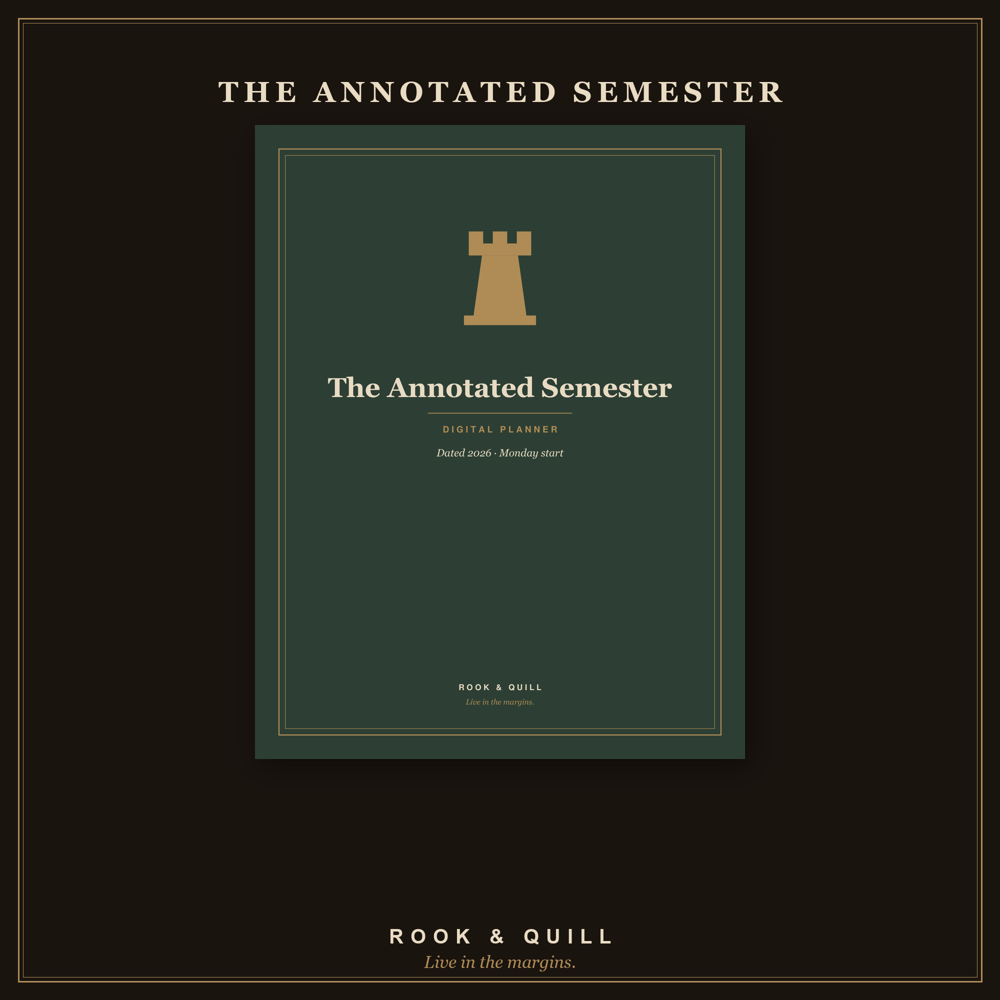 The Annotated Semester — Digital Planner — hero