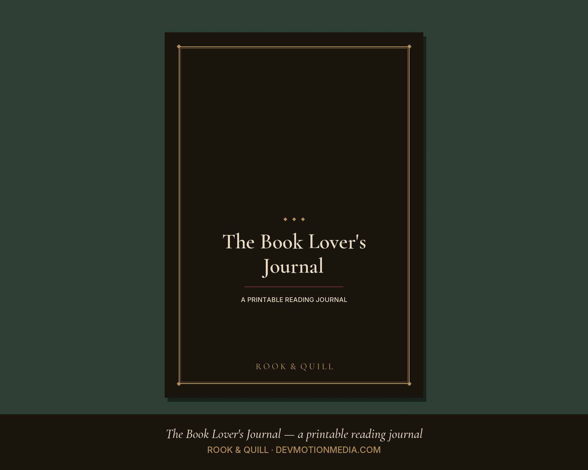 The Book Lover's Journal — Printable Reading Journal — hero