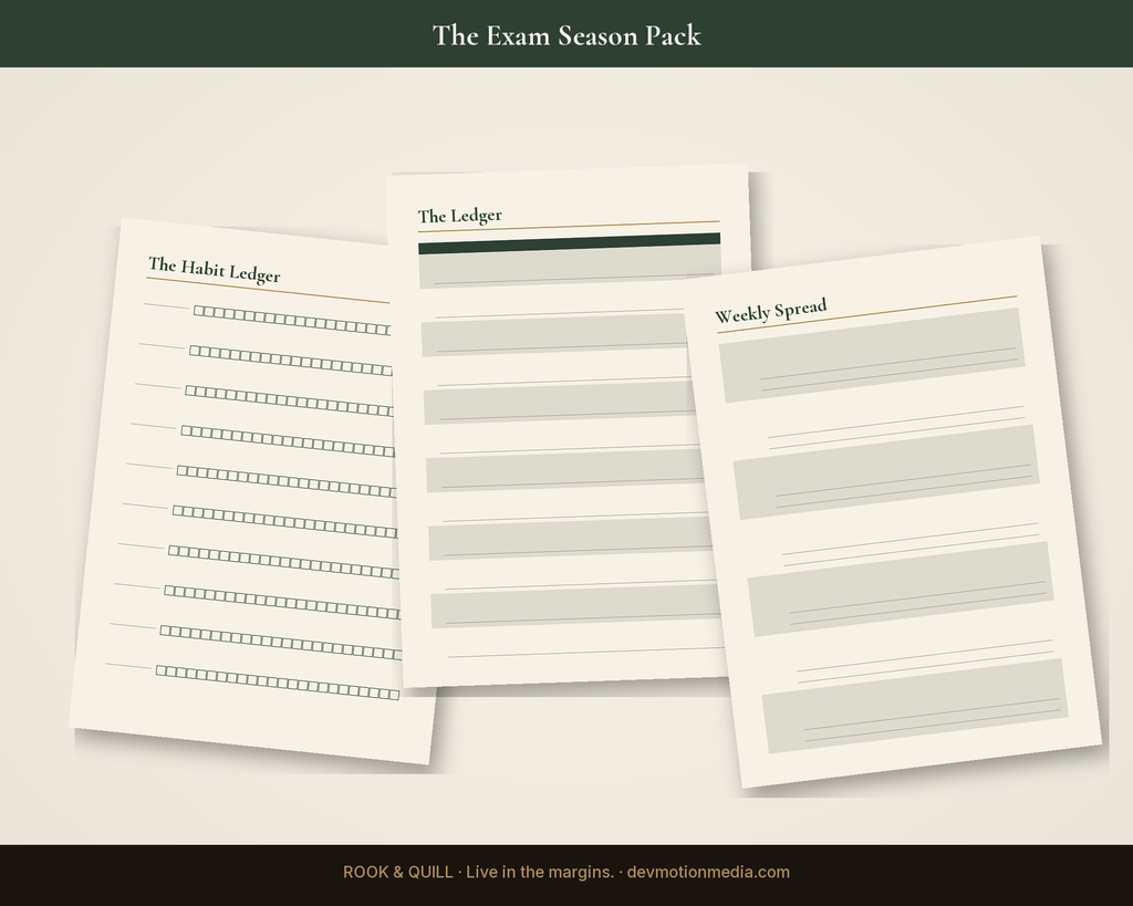 The Exam Season Pack — spreads