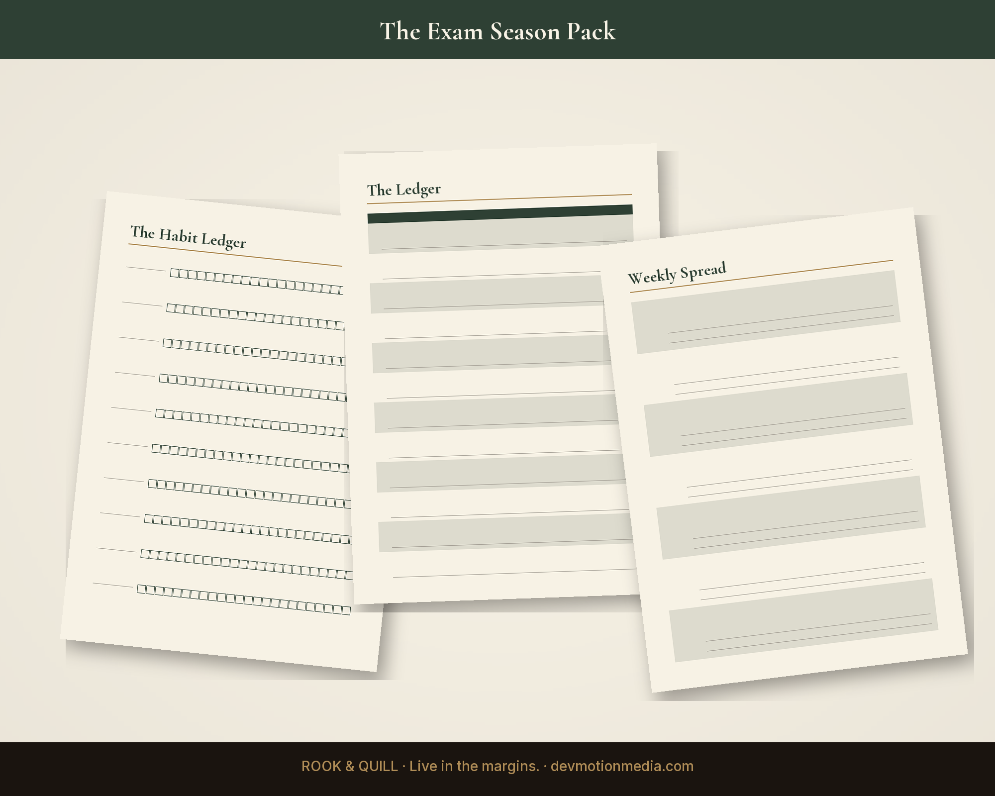 The Exam Season Pack — spreads