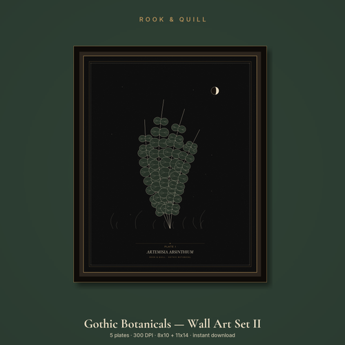 Gothic Botanicals — Wall Art Set II — hero