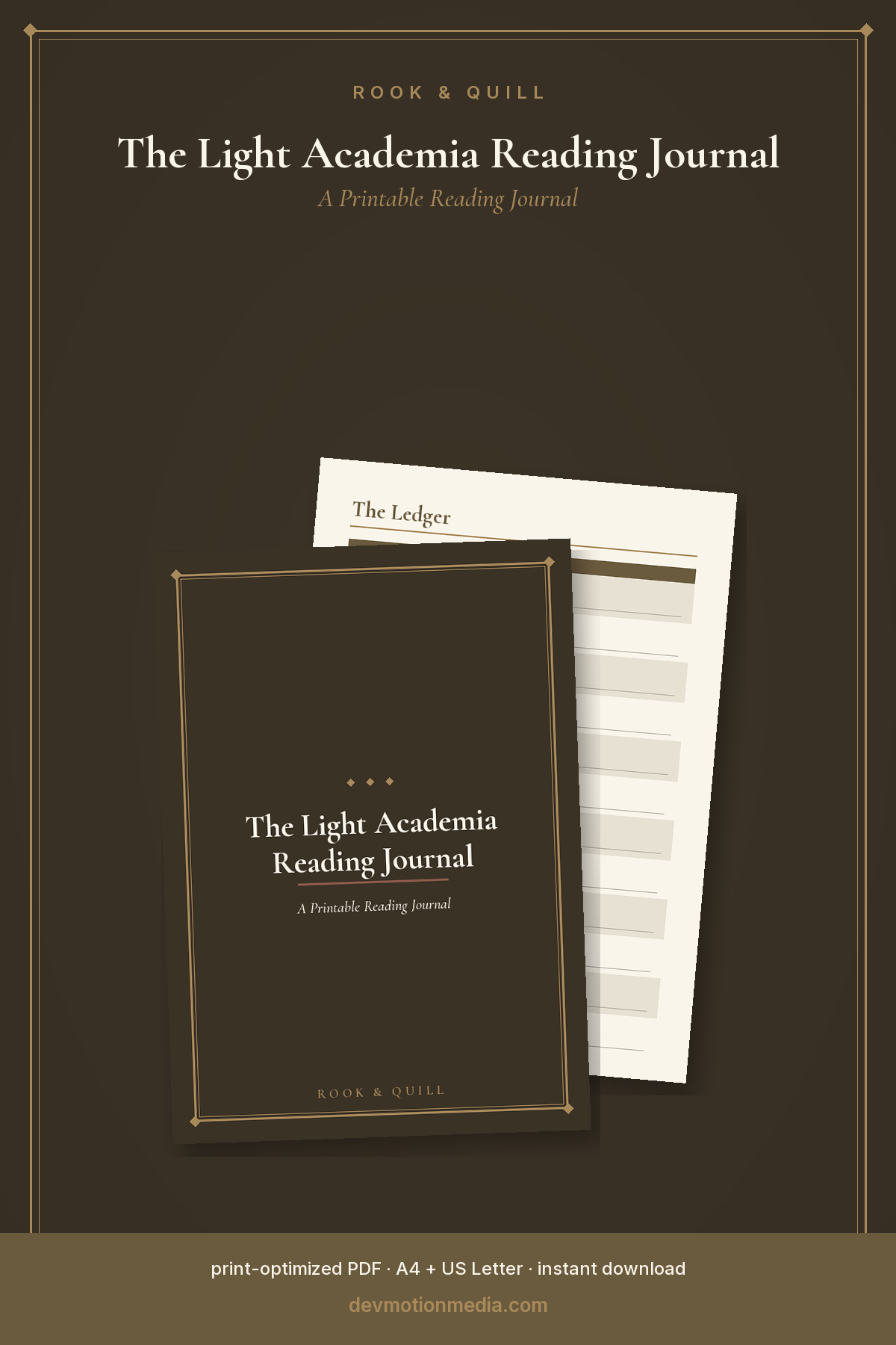 The Light Academia Reading Journal — pin