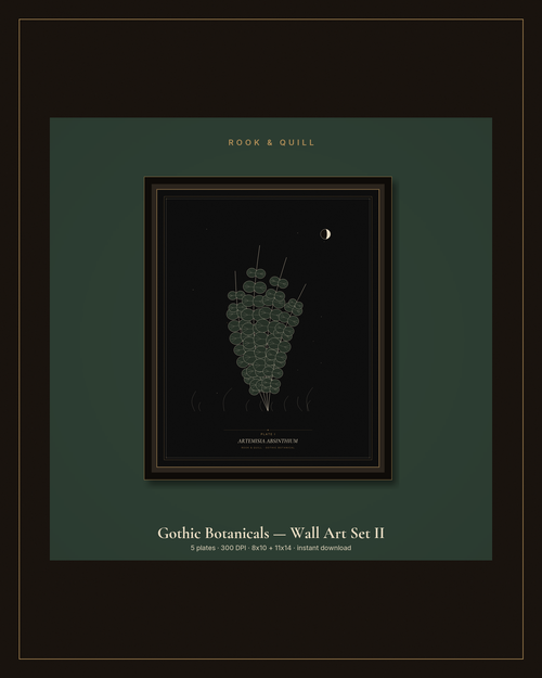 Gothic Botanicals — Wall Art Set II