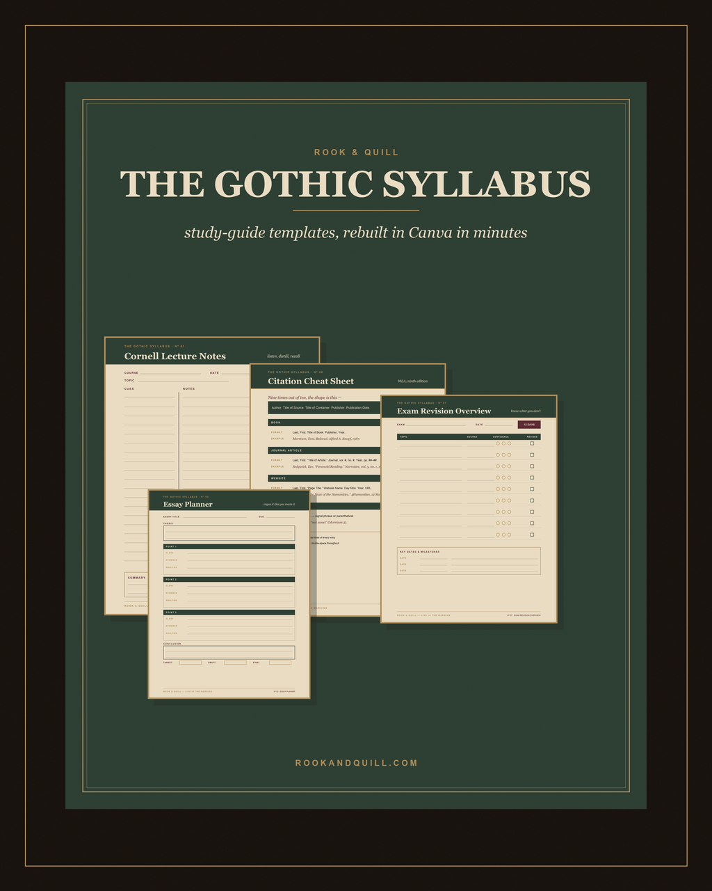 The Gothic Syllabus — Canva Study-Guide Pack