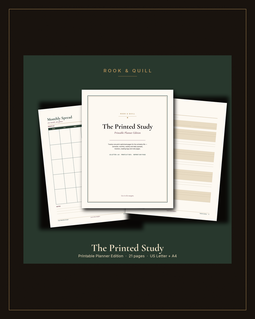 The Printed Study — Printable Planner Edition