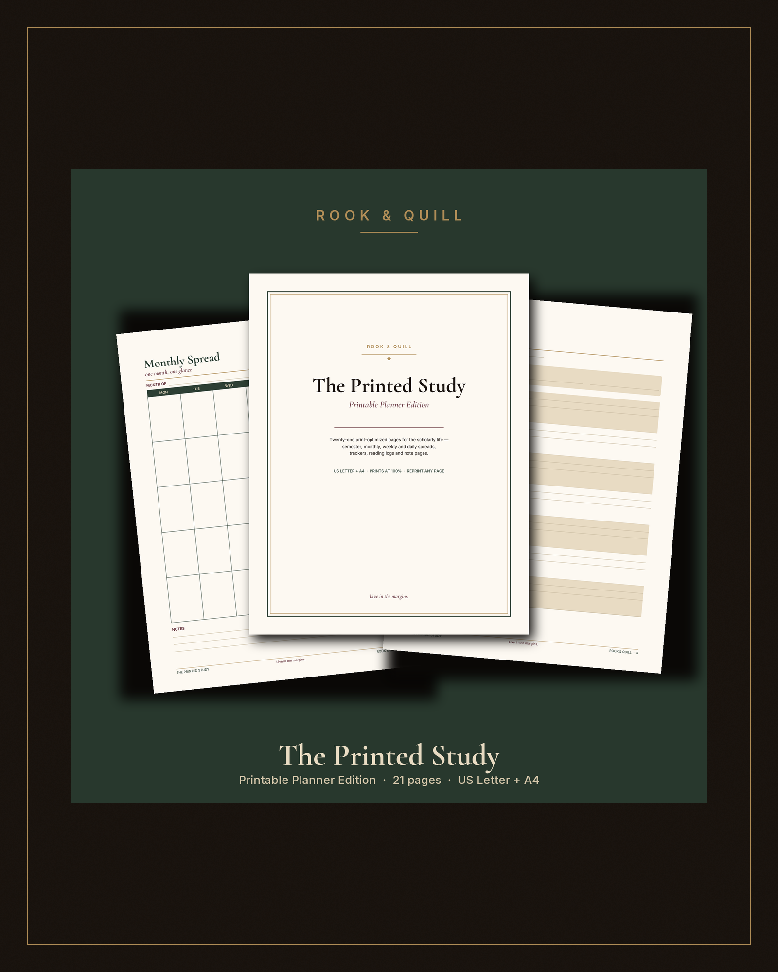 The Printed Study — Printable Planner Edition