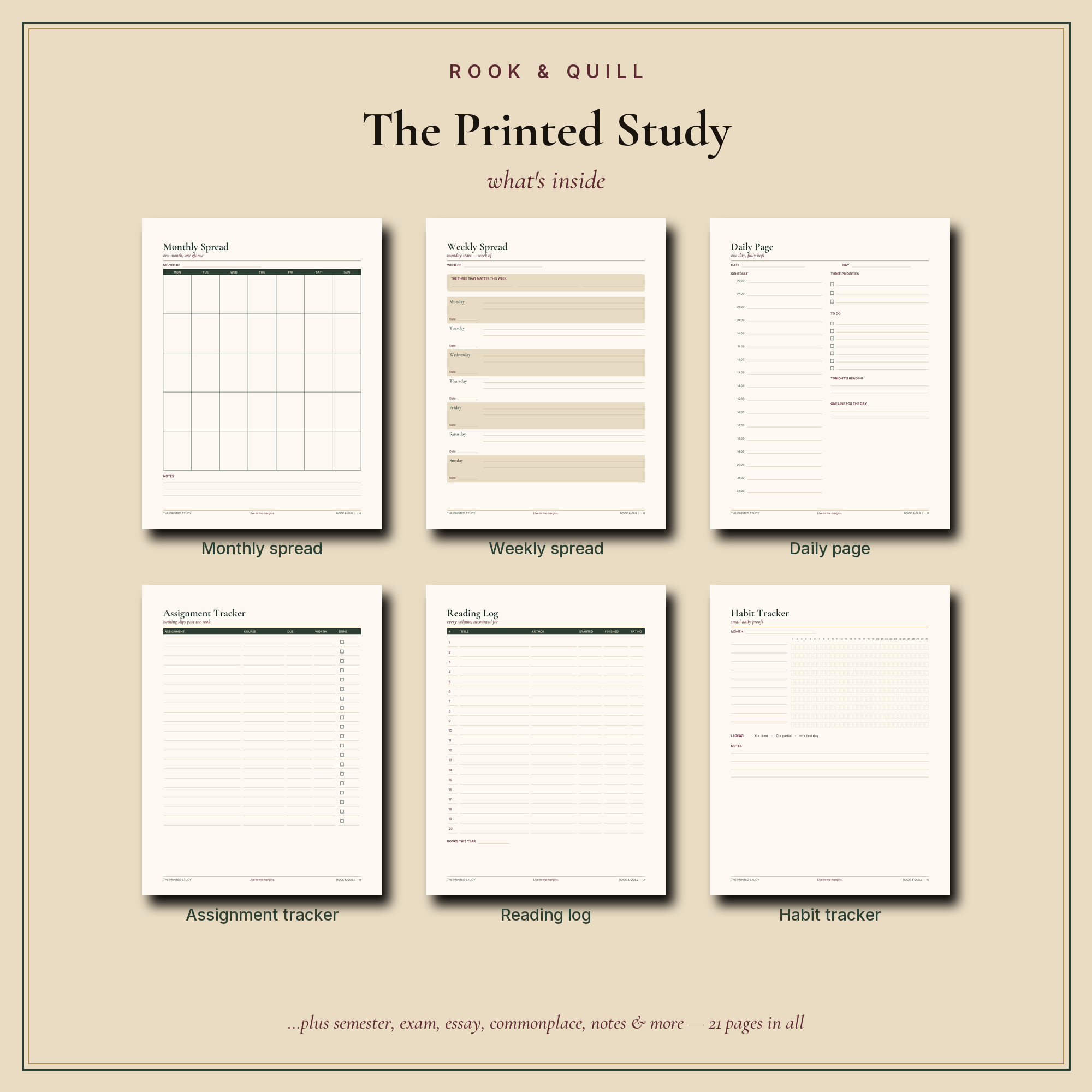 The Printed Study — Printable Planner Edition