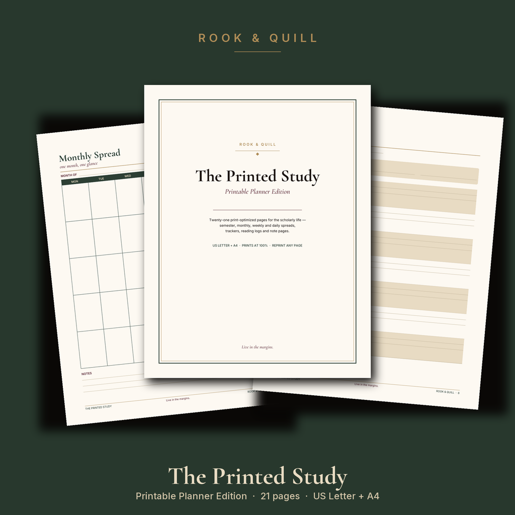 The Printed Study — Printable Planner Edition
