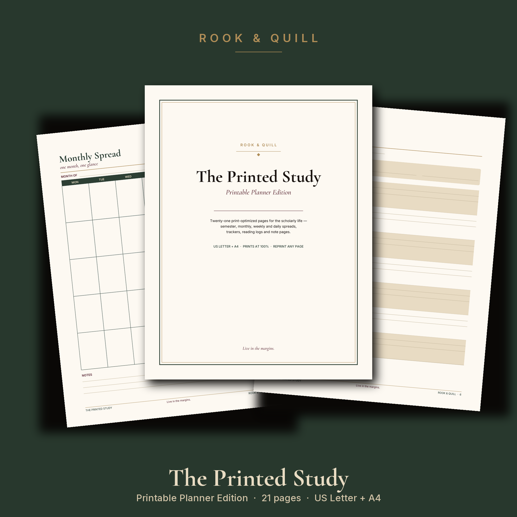 The Printed Study — Printable Planner Edition